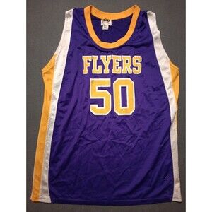 Vintage Basketball Jersey Made In USA Mens XXL Purple Yellow White